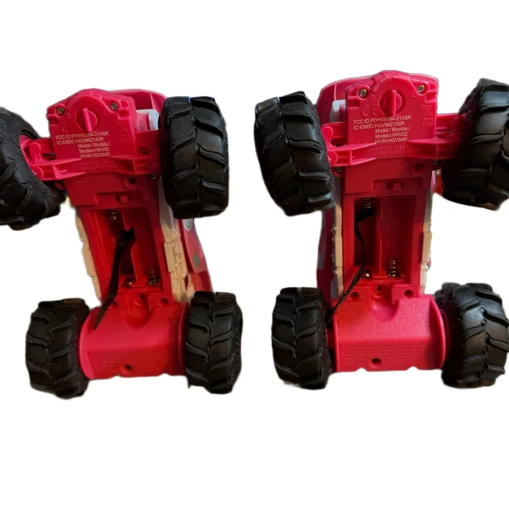 Hot Wheels Barbie Monster Trucks Pink HNV02 Set of 2 No Remotes